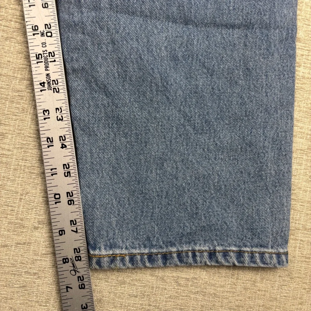 Levis 550 92 Relaxed Tapered Mens 34x29 Jeans Light Washed Blue Workwear Denim